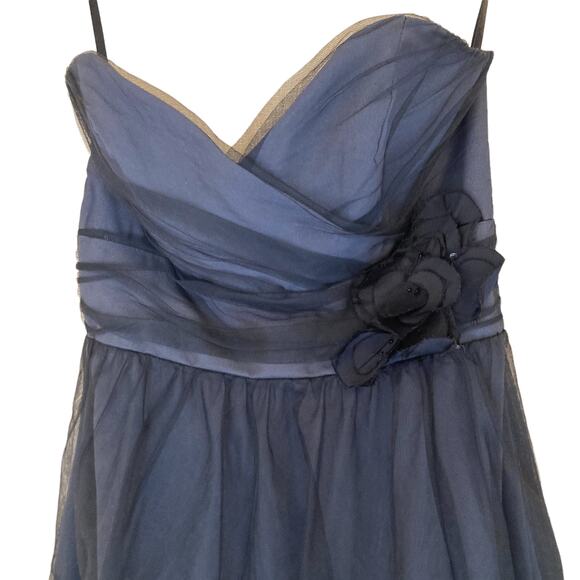 Vintage Jim Hjelm Occasions Strapless Rosette Tulle Party Dress Size 4 - Picture 4 of 8